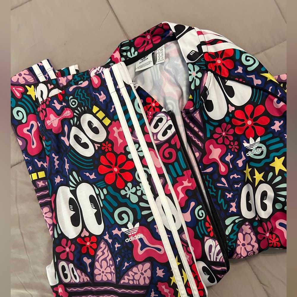 Adidas 3 Stripes Jacket and Pants Set